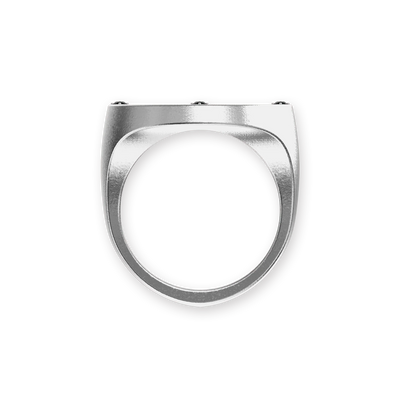 Anello sigillo Medus di 'Olympus', diamante nero