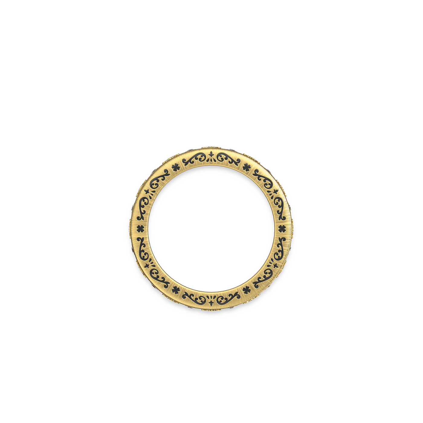 Lucky Clover Forever Band Ring, White Diamond