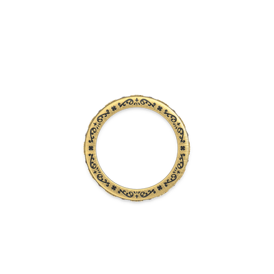 Lucky Clover Forever Band Ring, White Diamond