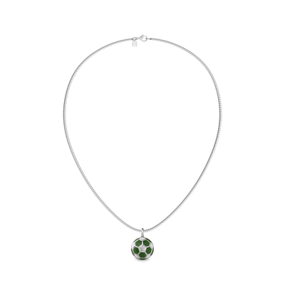 'The Soccer' Super Eagles Pendant, White Diamond