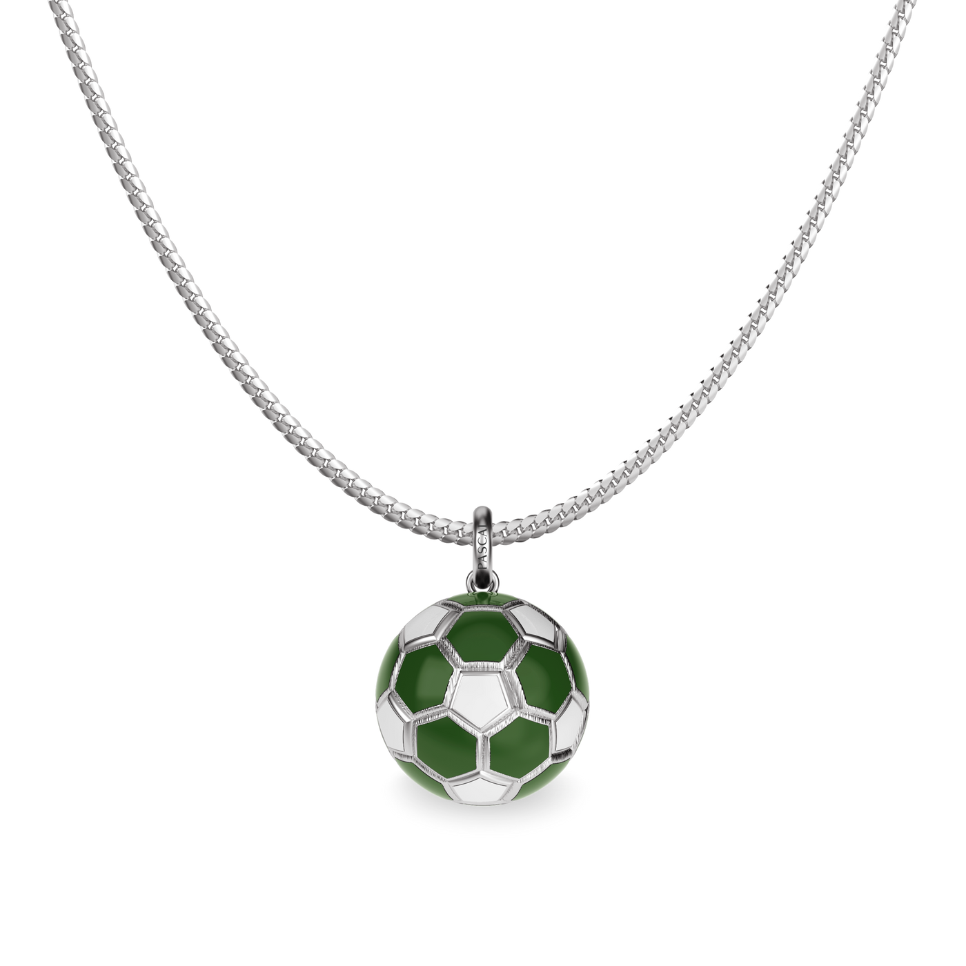 'The Soccer' Super Eagles Pendant, White Diamond