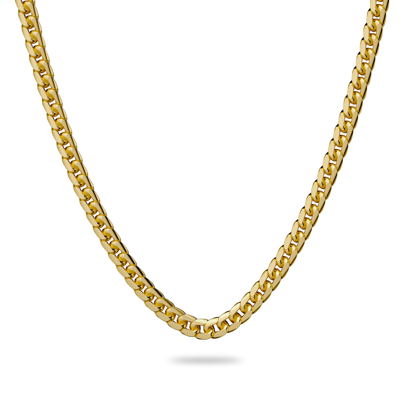 Classic Cuban Chain, 6mm - PASCAL#color_18k-yellow-gold-plated