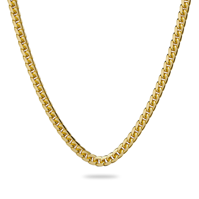 Classic Cuban Chain, 6mm - PASCAL#color_18k-yellow-gold-plated