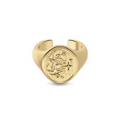 'Zodiac' Diamond Signet Ring, Taurus