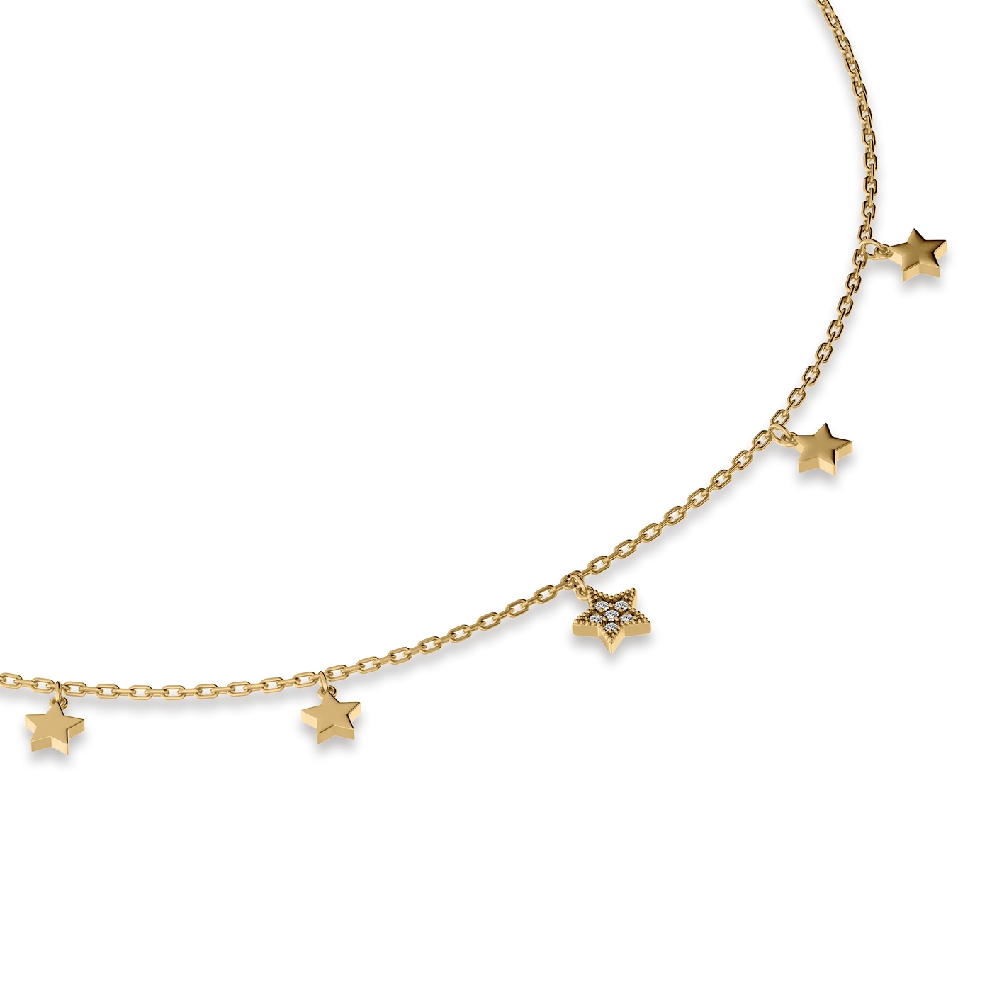 Beaded Star Diamond Choker