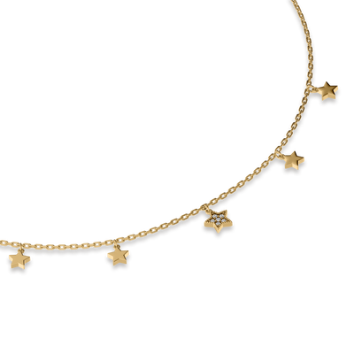 Beaded Star Diamond Choker