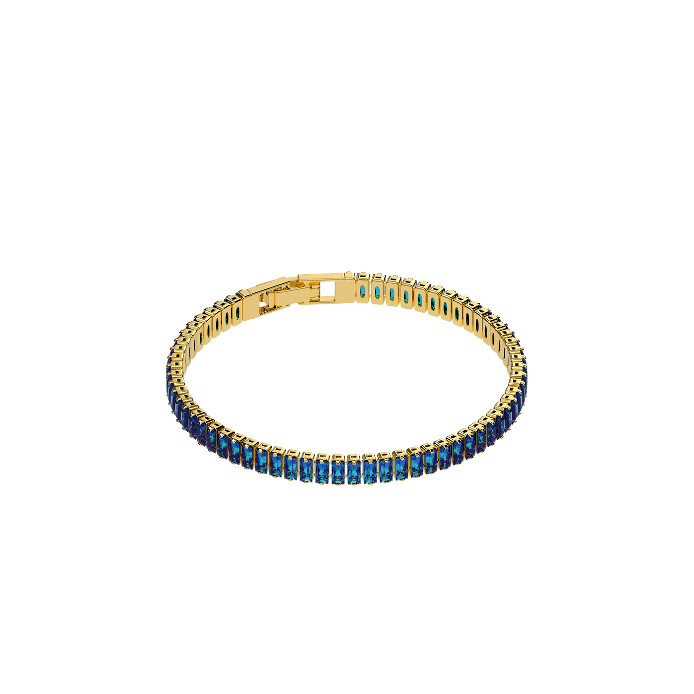 Pulsera de tenis con piedra preciosa de celosía