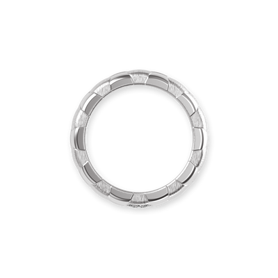 'The Soccer' Band Ring, White Diamond