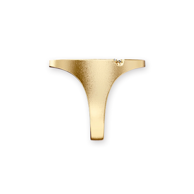 Anello sigillo 'Athena' Olympus, diamante bianco