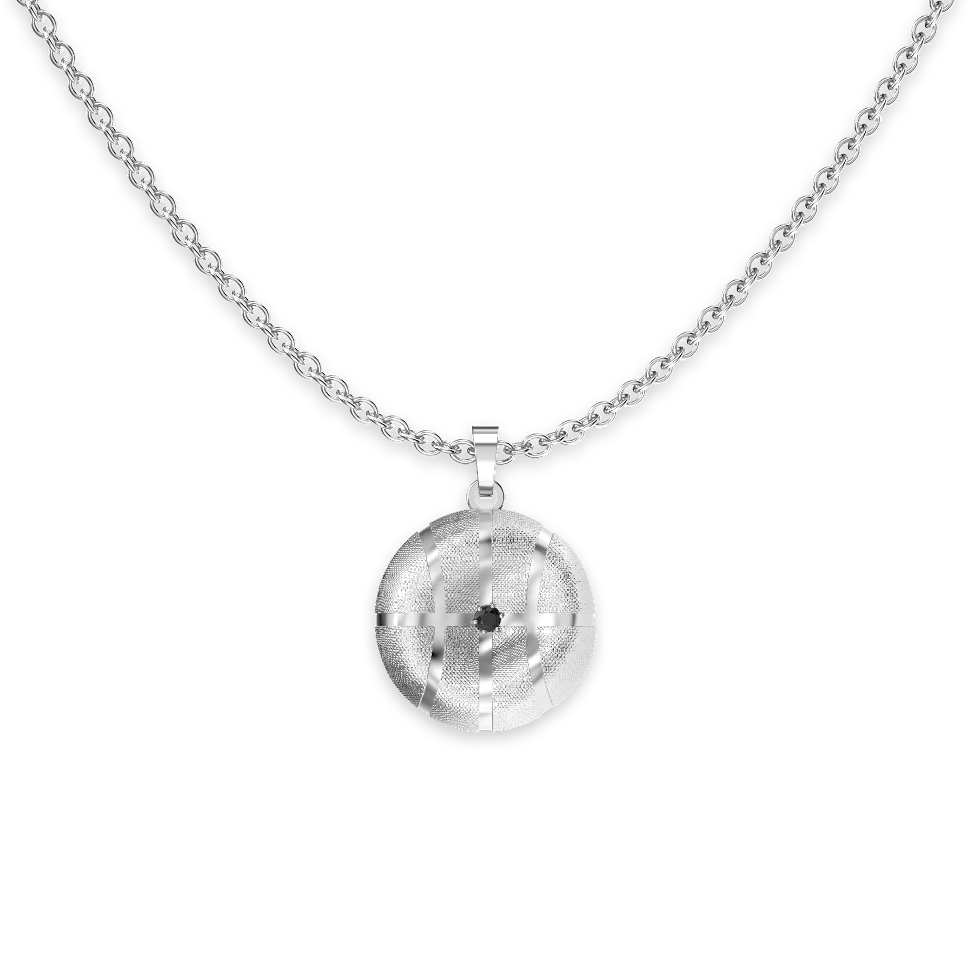 The Basketball Leaking Ball Pendant, Black Diamond - PASCAL