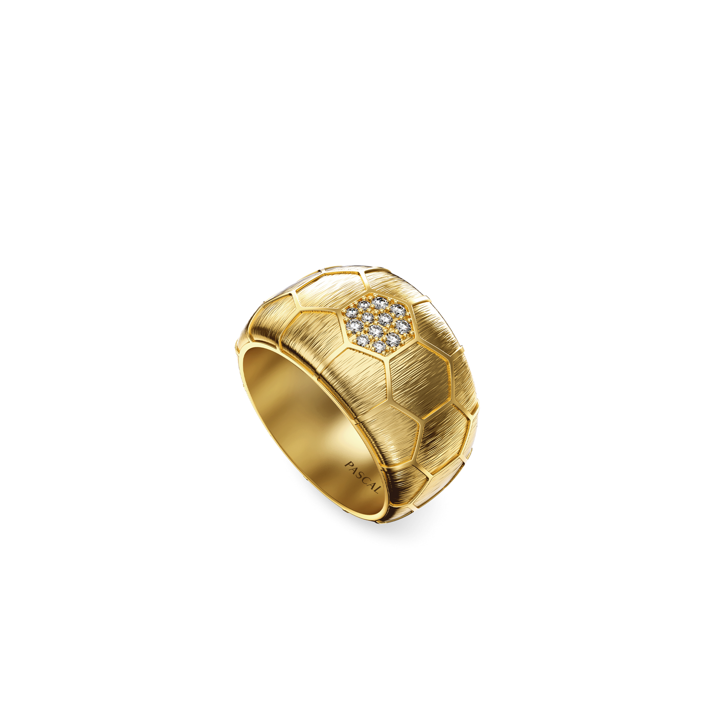 'The Soccer' Dome Ring, White Diamond