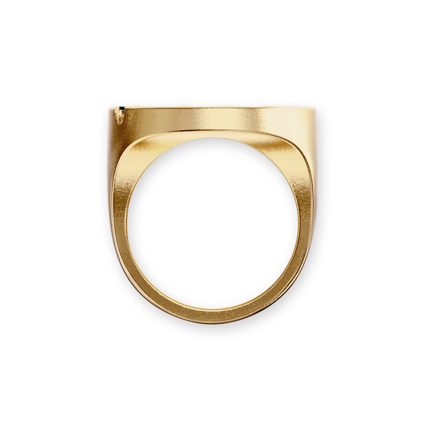 Anello sigillo 'Athena' Olympus, diamante nero