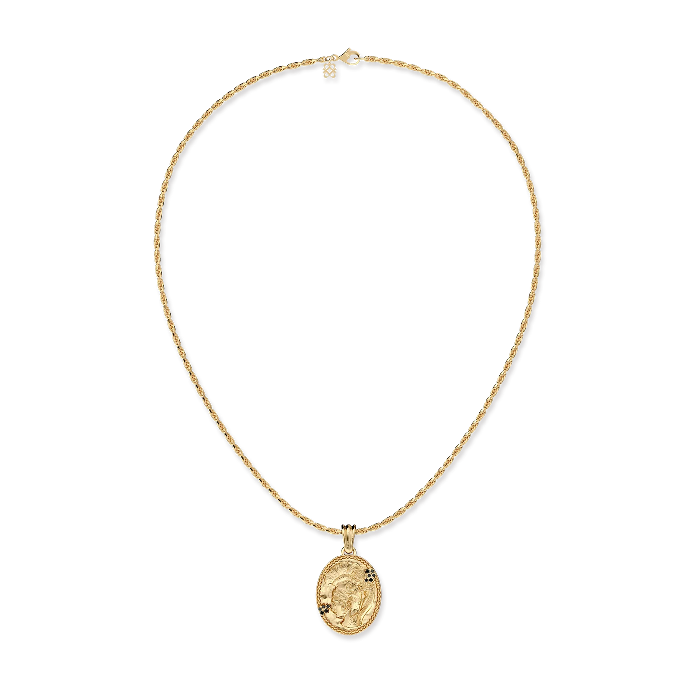 Ciondolo ovale 'Athena' Olympus, diamante nero