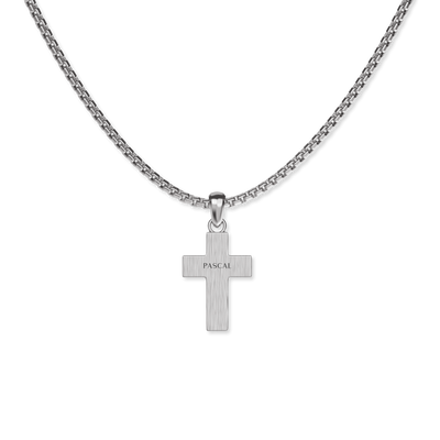 Ciondolo Croce Deco, Pavé di Diamanti Bianchi