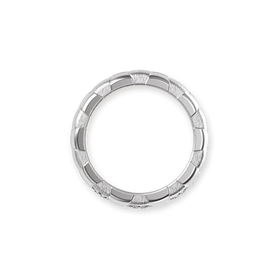 Anillo de banda "The Soccer", pavé de diamantes blancos