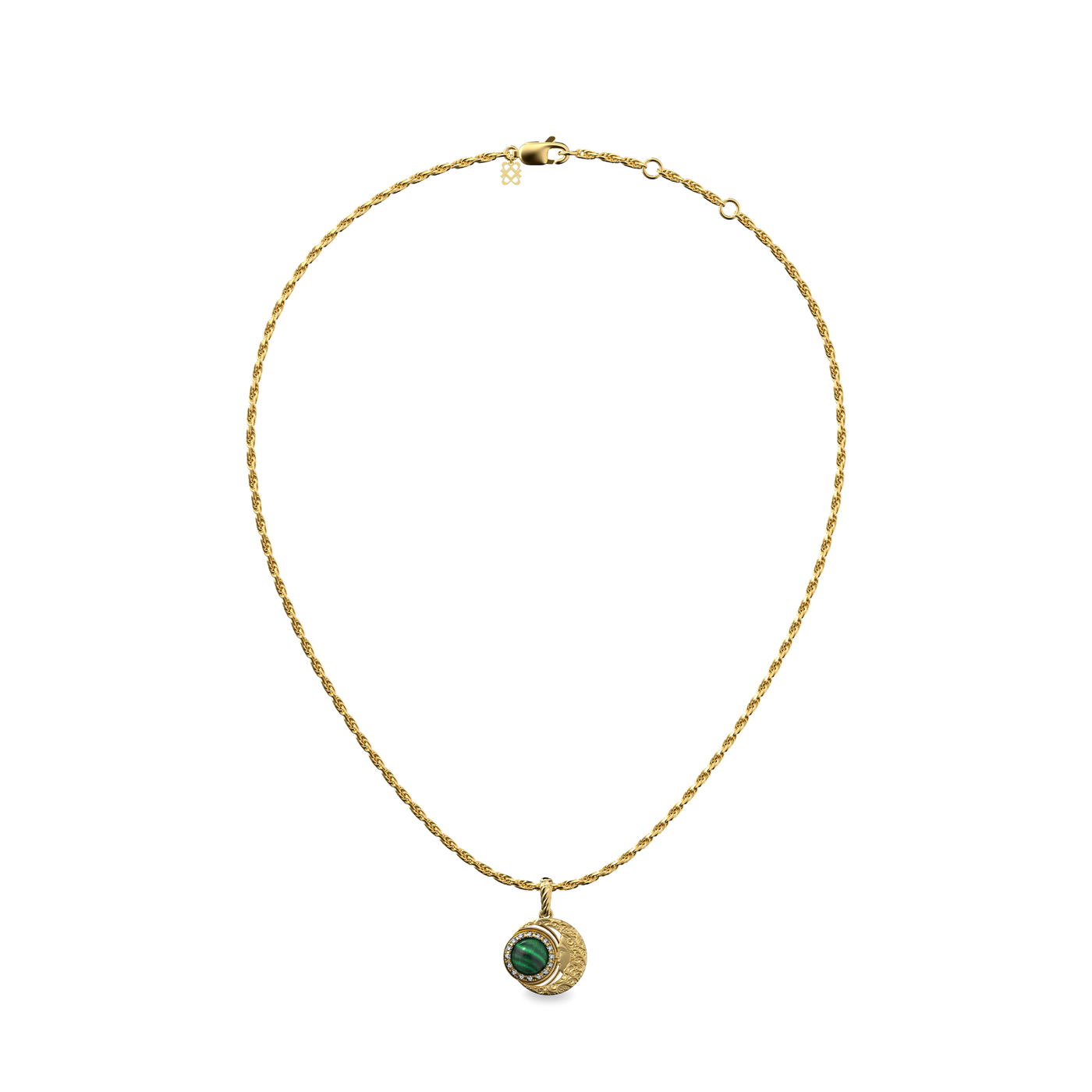 Ciondolo "The Spiritual" Luna, Alonea di Diamanti Bianchi