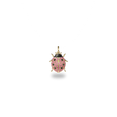 Natural Wonder Lady Bug Charm, Pink Diamond Pavé - PASCAL