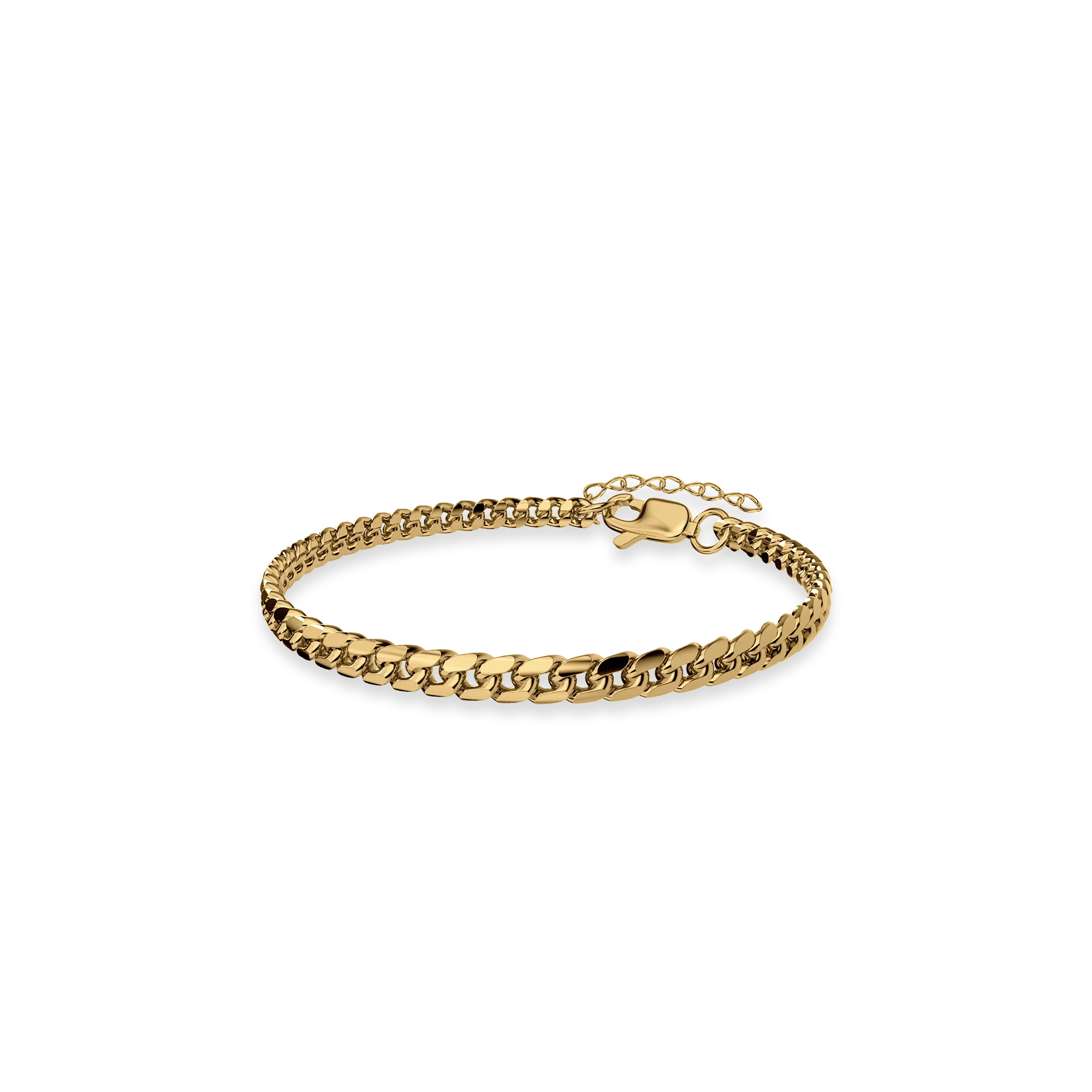 Classic Cuban Bracelet - PASCAL#color_18k-yellow-gold-plated