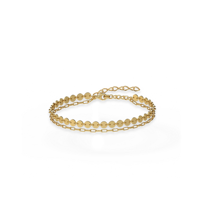 Round Mirror Bracelet - PASCAL#color_18k-yellow-gold-plated