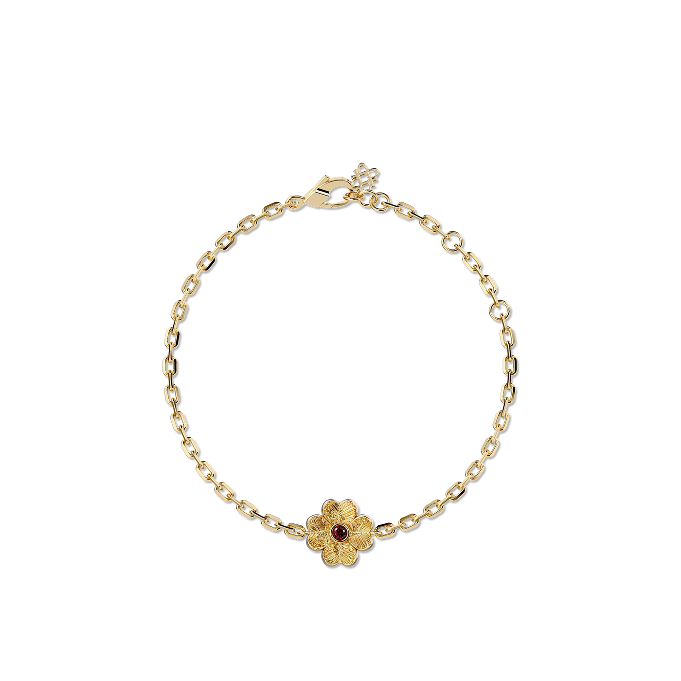 Lucky Clover Birthstone Bracelet - PASCAL#color_18k-yellow-gold-vermeil