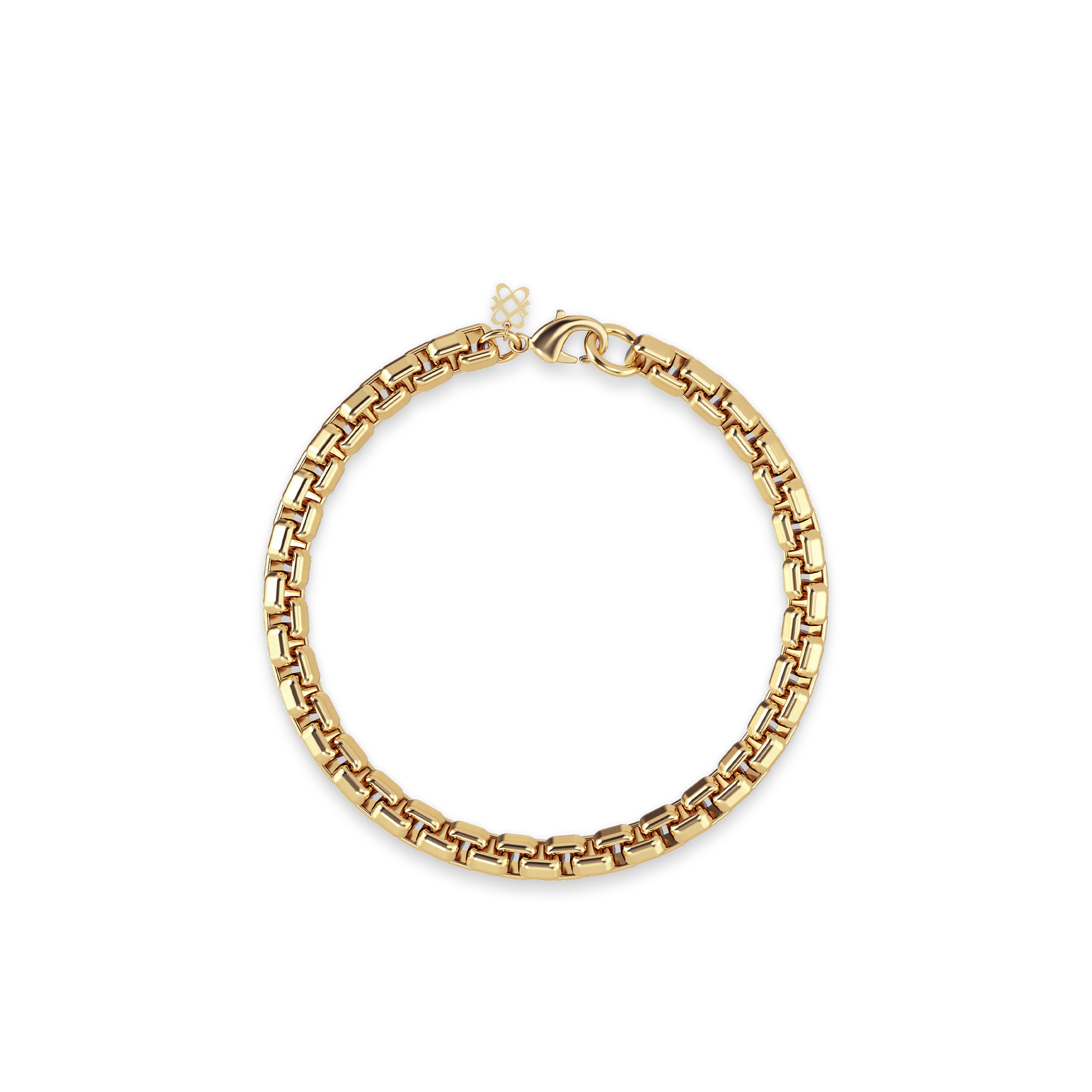 Round Box Bracelet - PASCAL#color_18k-yellow-gold-vermeil