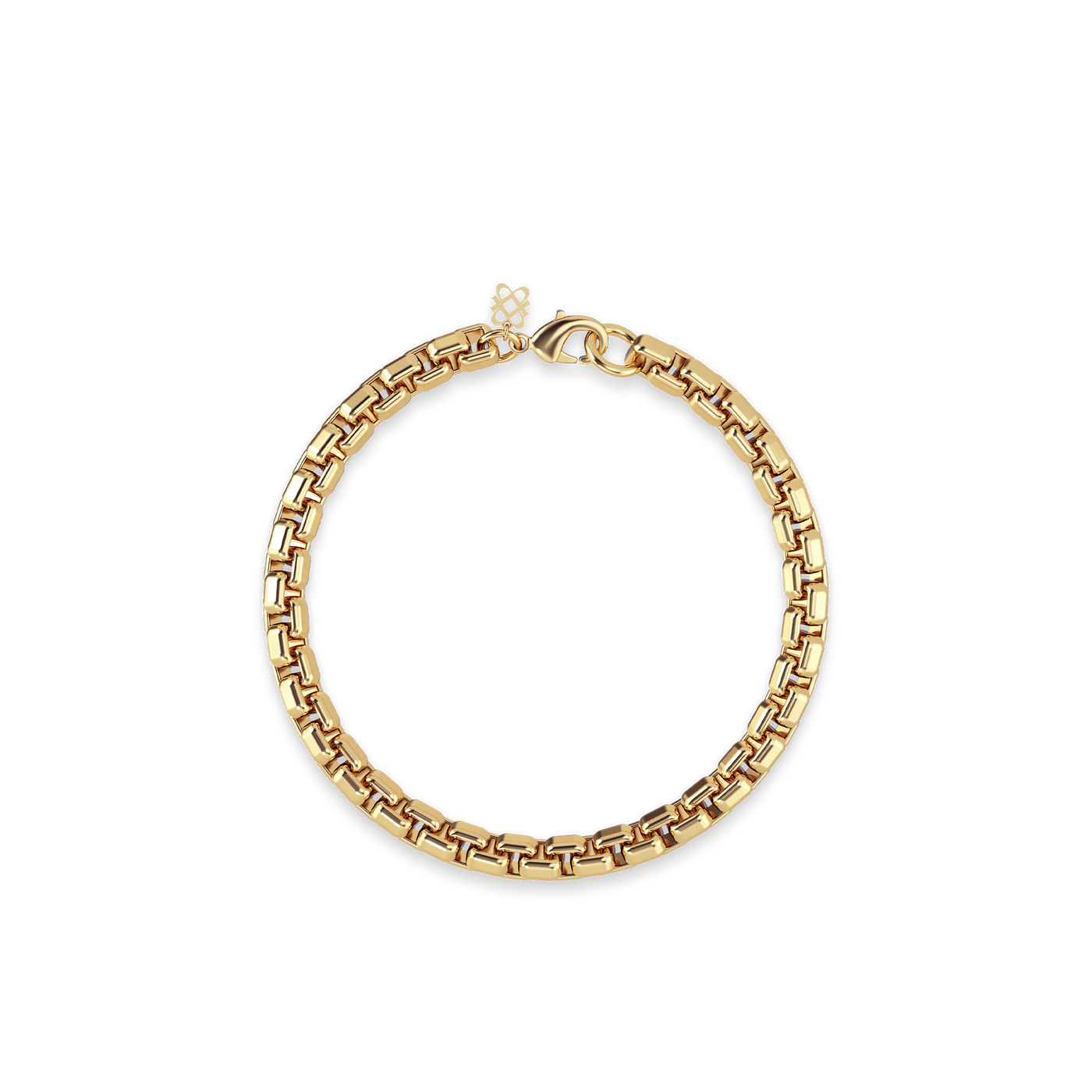 Round Box Bracelet - PASCAL#color_18k-yellow-gold-vermeil