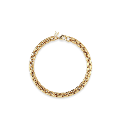 Round Box Bracelet - PASCAL#color_18k-yellow-gold-vermeil