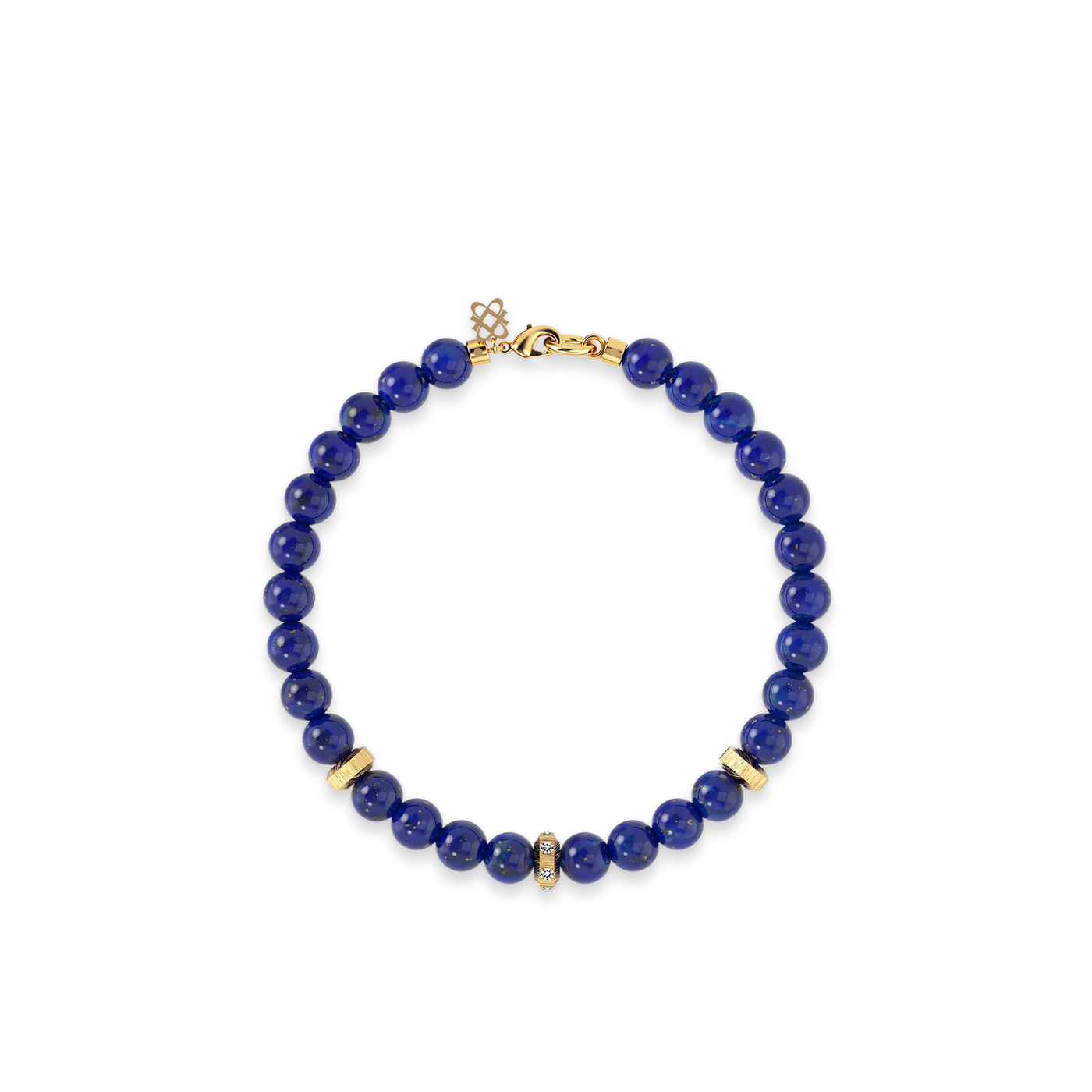 Spiritual Beads, Lapis Lazuli, 6mm - PASCAL#color_18k-yellow-gold-vermeil-white-diamond