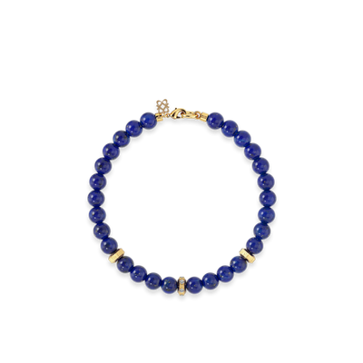 Spiritual Beads, Lapis Lazuli, 6mm - PASCAL#color_18k-yellow-gold-vermeil-white-diamond