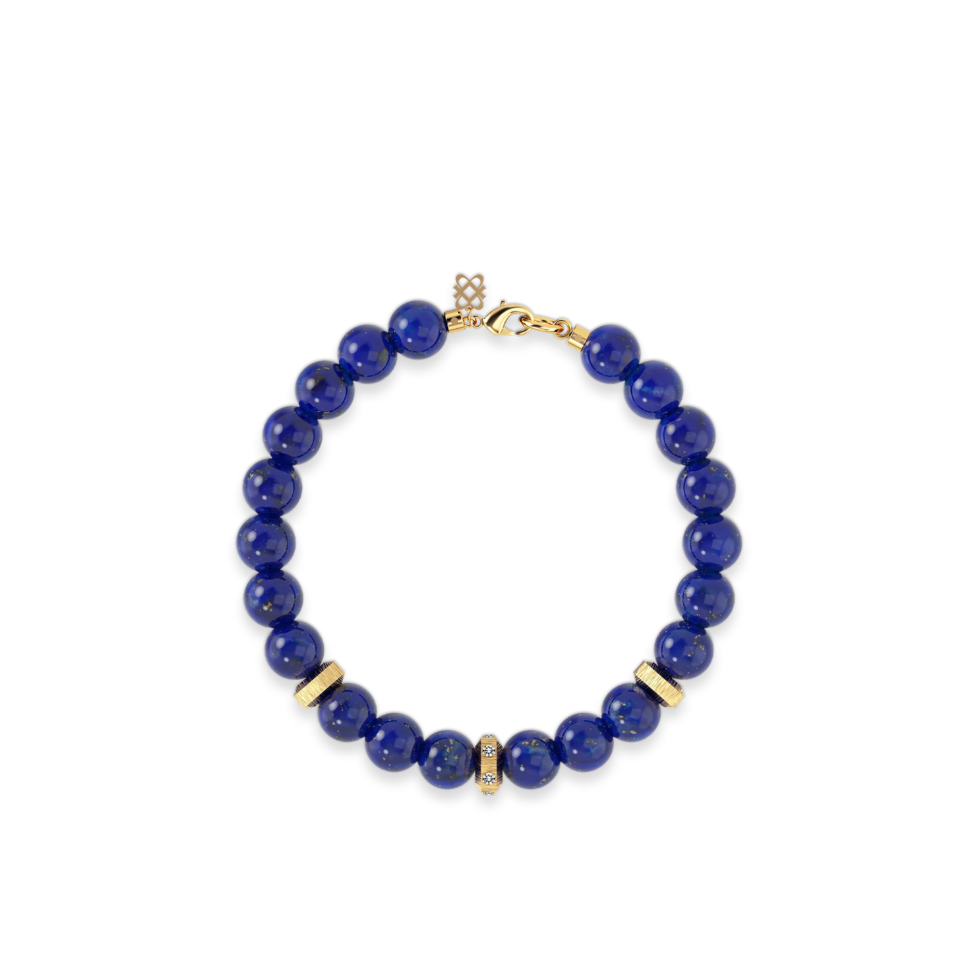 Spiritual Beads, Lapis Lazuli, 8mm - PASCAL#color_18k-yellow-gold-vermeil-white-diamond