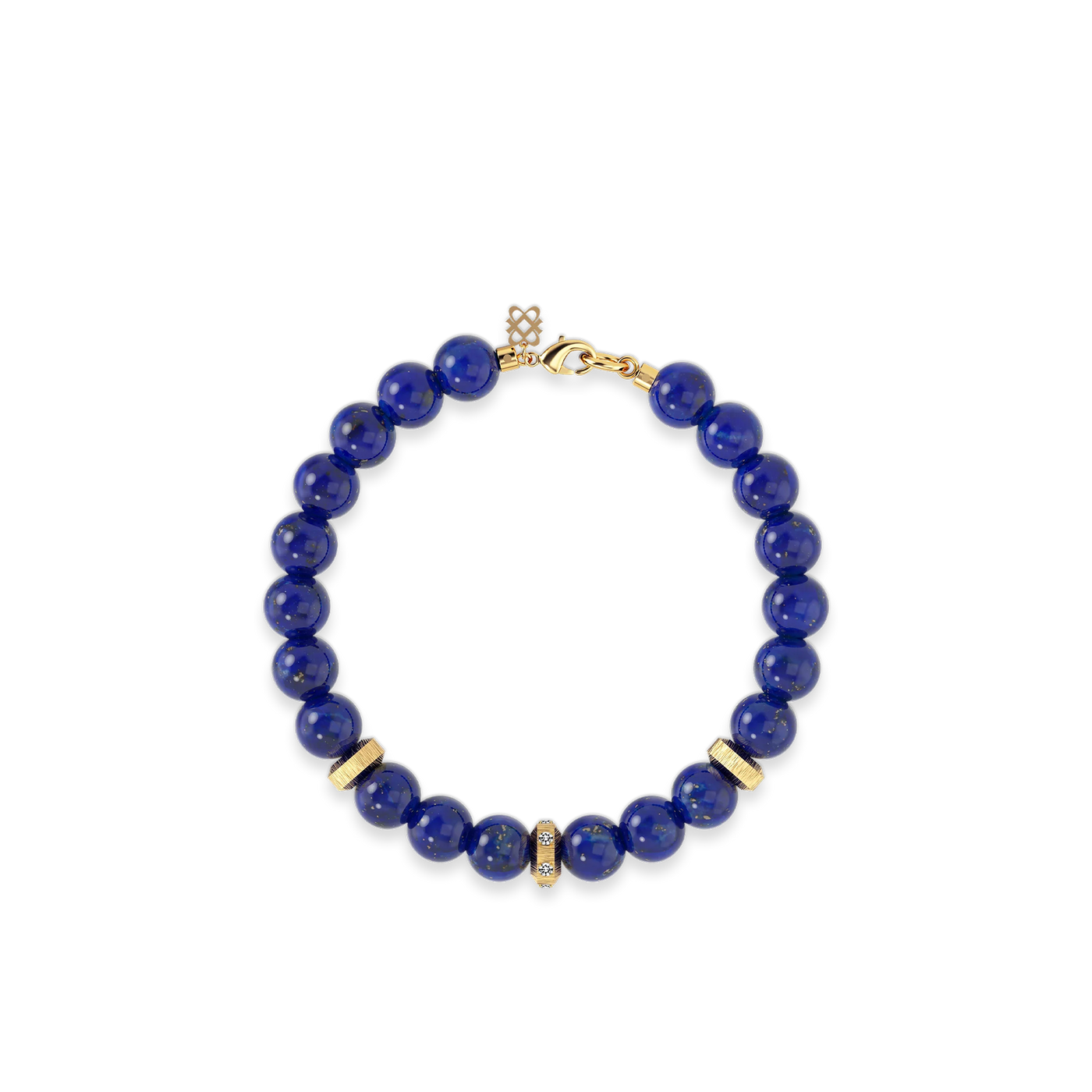 Spiritual Beads, Lapis Lazuli, 8mm - PASCAL#color_18k-yellow-gold-vermeil-white-diamond