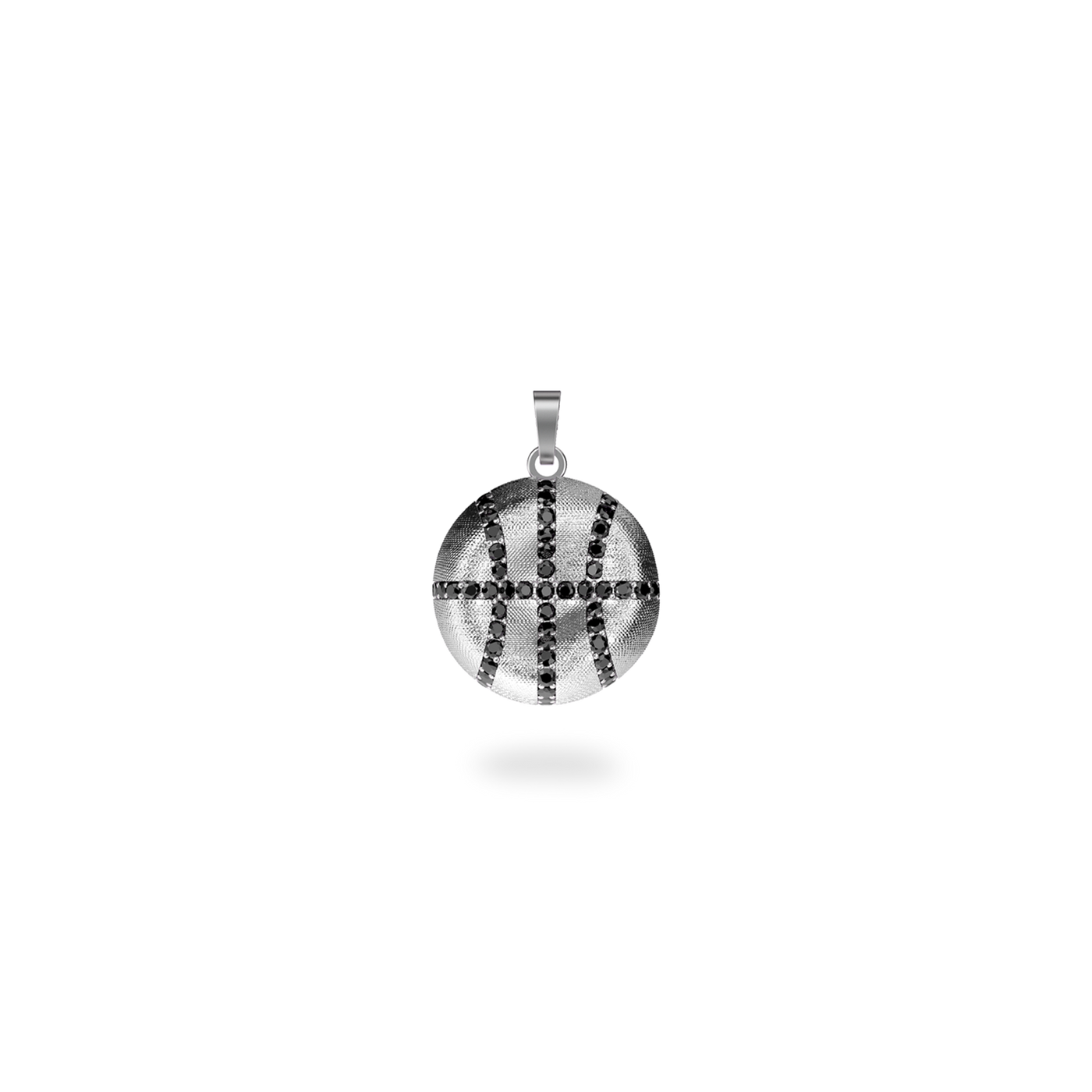 The Basketball Leaking Ball Pendant, Black Diamond Pavé - PASCAL