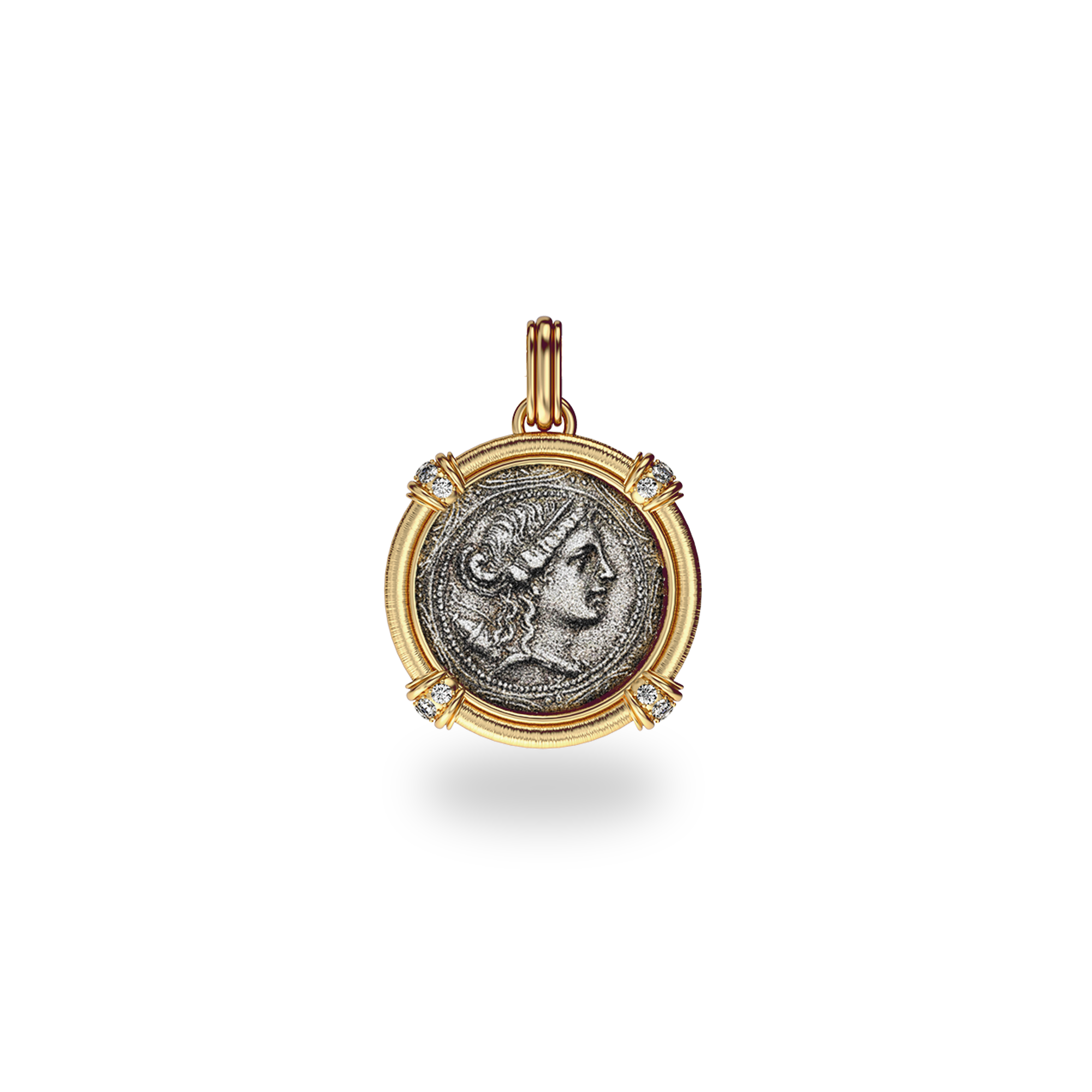 The Great Civitas Artemis Coin Pendant, White Diamond - PASCAL