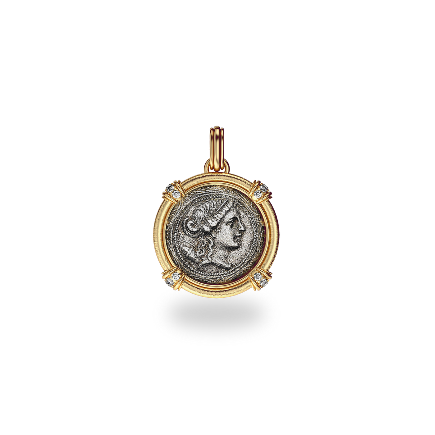 The Great Civitas Artemis Coin Pendant, White Diamond - PASCAL