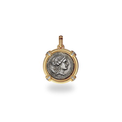 The Great Civitas Artemis Coin Pendant, White Diamond - PASCAL