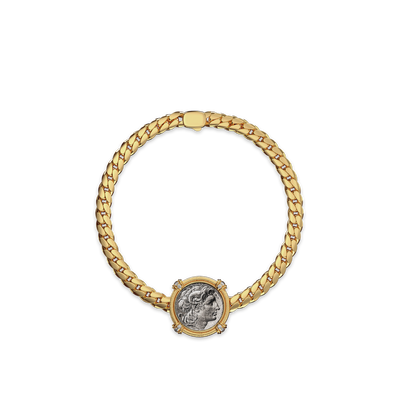 The Great Civitas Alexander the Great Coin Bracelet, White Diamond - PASCAL