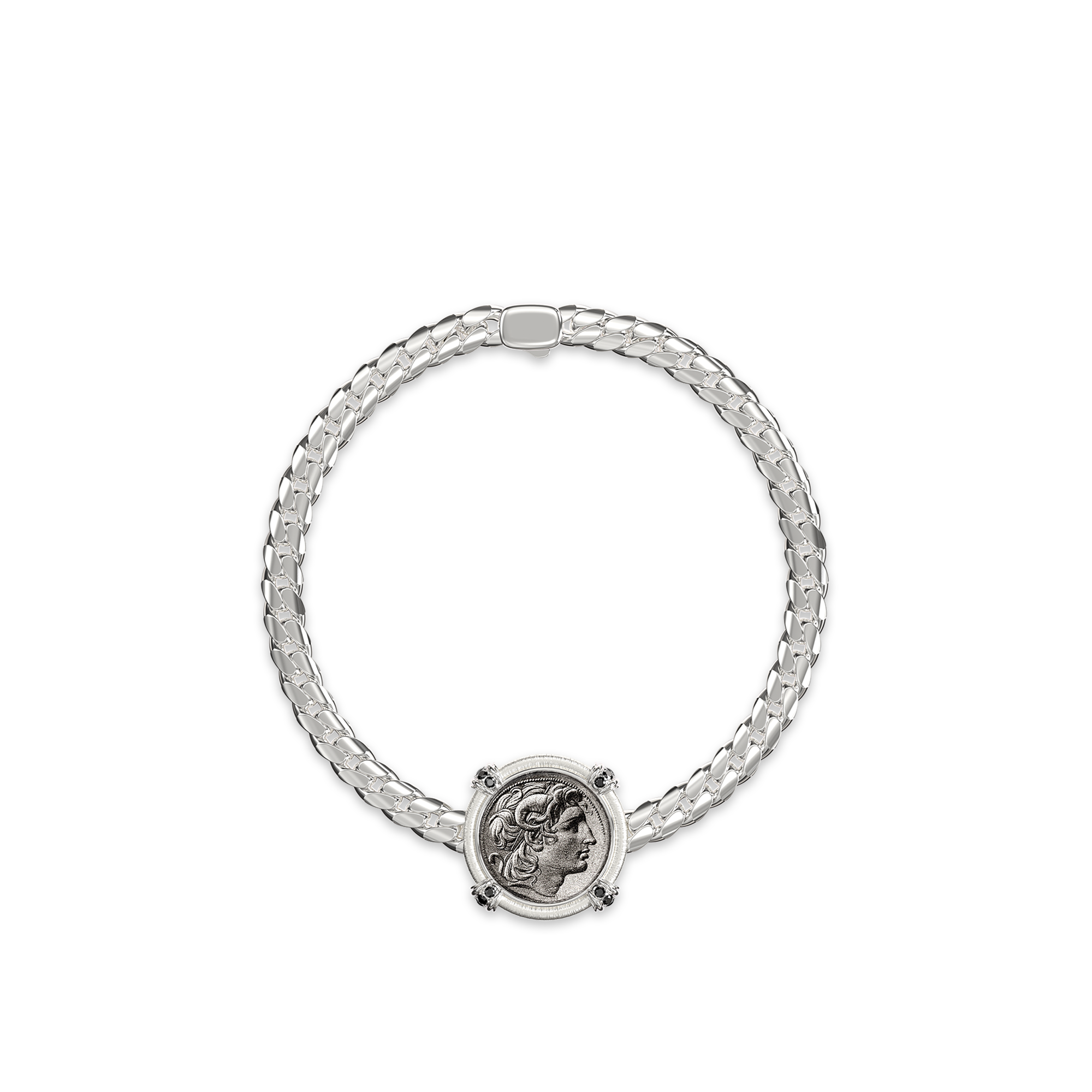 The Great Civitas Alexander the Great Coin Bracelet, Black Diamond - PASCAL