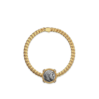 The Great Civitas Zeus Coin Bracelet, White Diamond - PASCAL