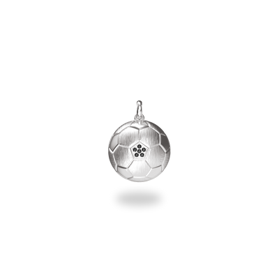 The Soccer Pendant, Black Diamond - PASCAL#color_18k-white-gold-vermeil-black-diamond