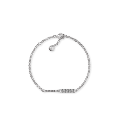 The Baseball Bat Bracelet, White Diamond Pavé - PASCAL#color_18k-white-gold-vermeil-white-diamond