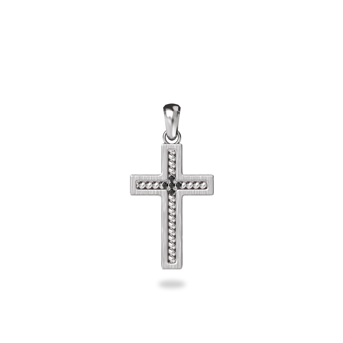Cable Cross Pendant, Black Diamond - PASCAL