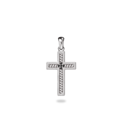 Cable Cross Pendant, Black Diamond - PASCAL