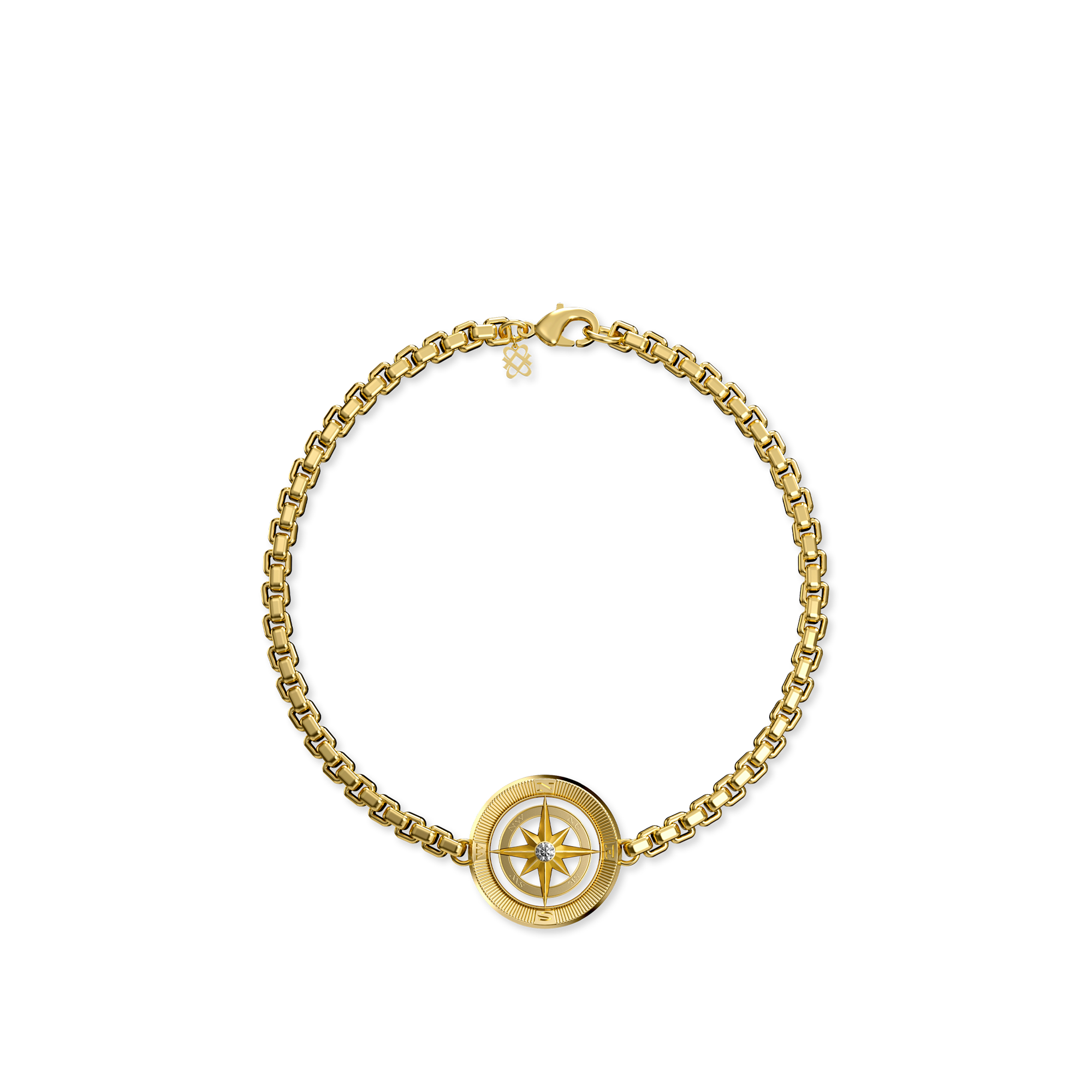 Compass Bracelet, White Diamond - PASCAL