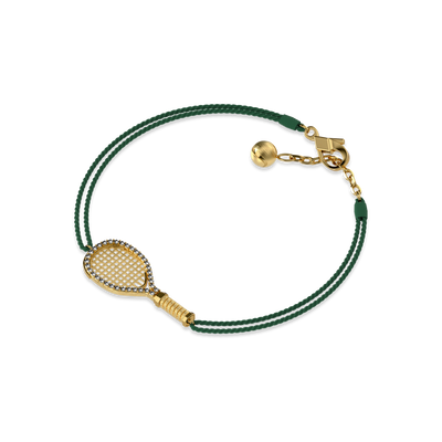 Pulsera de cuerda para raqueta de tenis, halo de diamante blanco