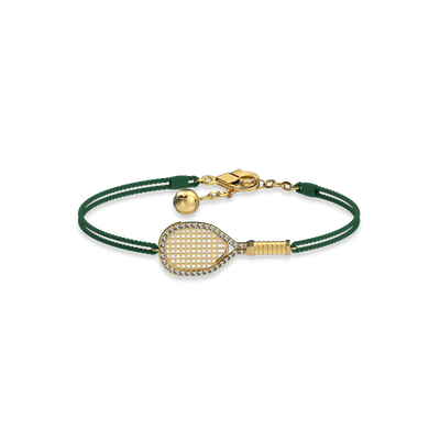 Pulsera de cuerda para raqueta de tenis, halo de diamante blanco