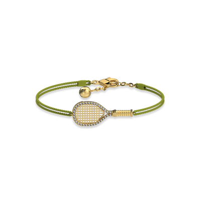 Pulsera de cuerda para raqueta de tenis, halo de diamante blanco