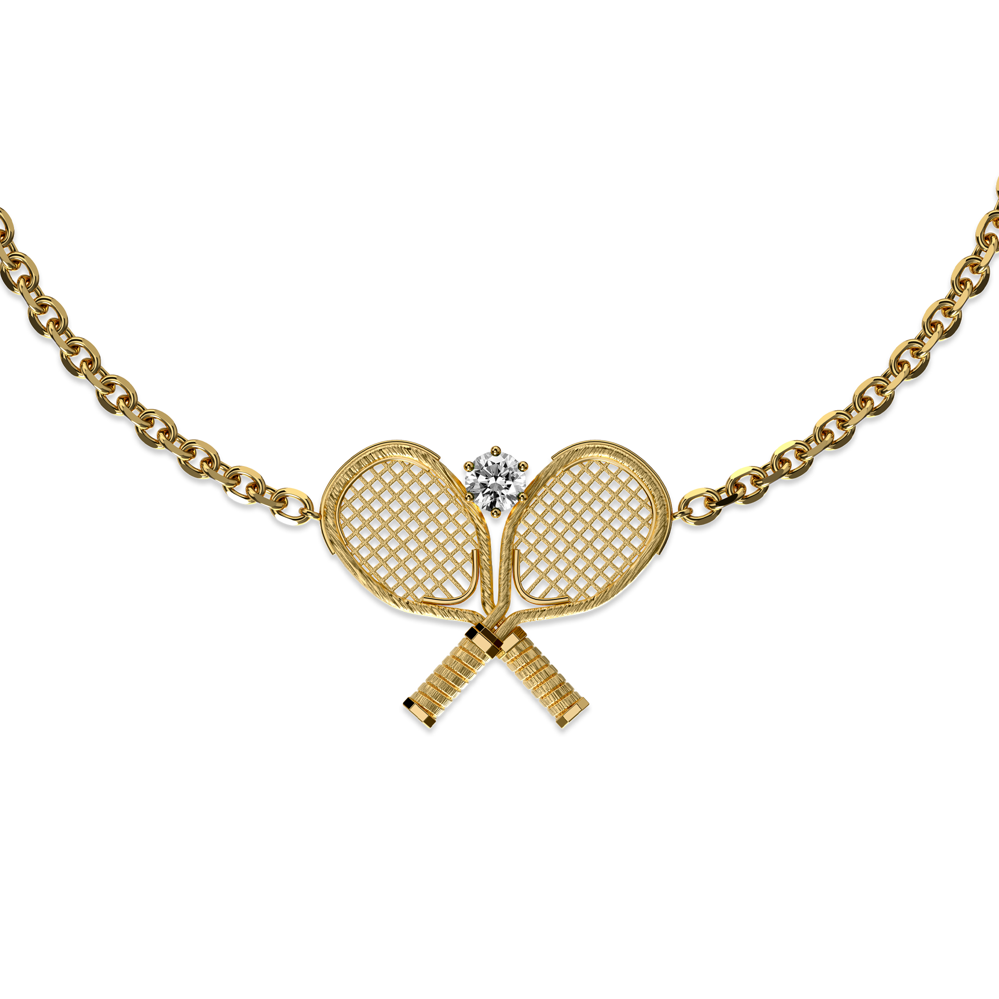Racket Pascal 'The Tennis' Two Rackets Bracelet, White Diamond | PASCAL