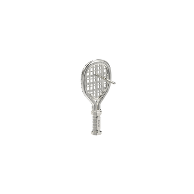 'Der Tennis' Schläger Grand Nietenohrring, Weißer Diamant Halo