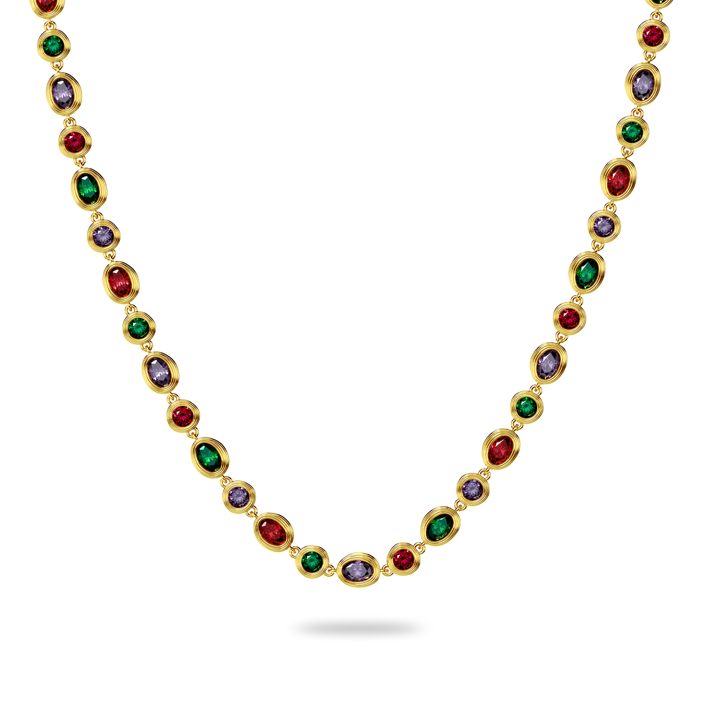Catena Multi Color Gemstone Necklace