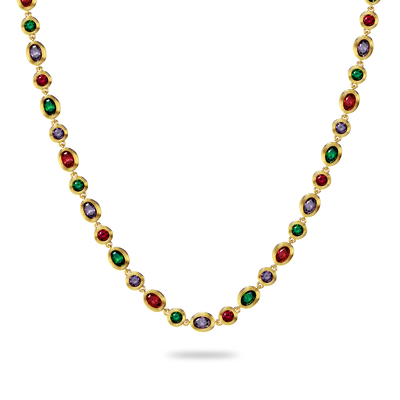 Catena Multi Color Gemstone Necklace